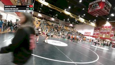 70-76 lbs Cons. Semi - Harper Tatom, Powell Middle School vs Addalynn Miller, Worland Middle School