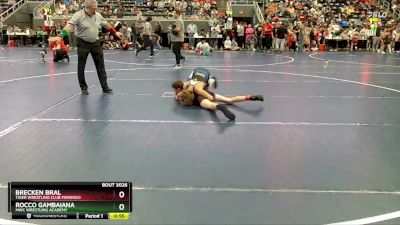 95 lbs Semifinal - Rocco Gambaiana, MWC Wrestling Academy vs Brecken Bral, Tiger Wrestling Club Marengo