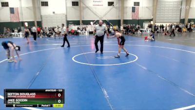 125 lbs Quarterfinal - Jake Goodin, Unattached vs Sefton Douglass, Western Wyoming College