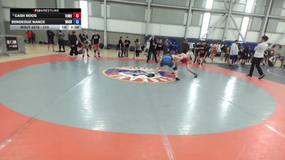 132 lbs Cons. Round 3 - Cash Boos, Thurston County Wrestling Club vs Bendeguz Nance, Washington