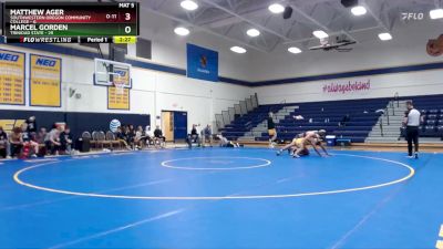 197 lbs Round 5 (6 Team) - Marcel Gorden, Trinidad State vs Matthew Ager, Southwestern Oregon Community College