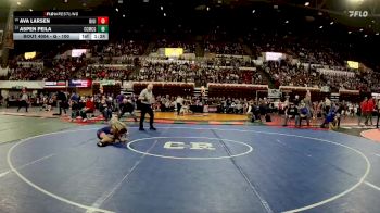 G - 100 lbs Champ. Round 1 - Aspen Peila, Custer Co. (Miles City) Girls vs Ava Larsen, Bigfork Girls