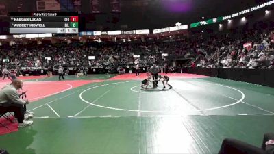 70 lbs Champ. Round 1 - Raegan Lucas, CFD2 vs Aubrey Kidwell, BVLY2