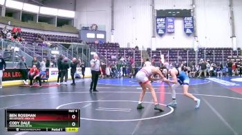 131 lbs Cons. Round 4 - Cody Dale, Horseheads Sr HS vs Ben Rossman, Bellefonte Area Hs