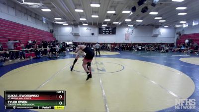 146 lbs Champ. Round 2 - Tyler Owen, College Park High School vs Lukas Jeworowski, St. Helena High School