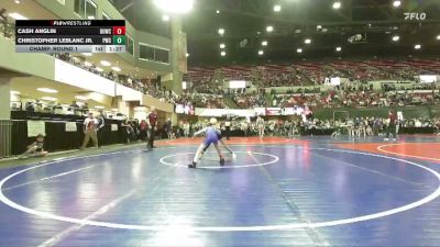 74 lbs Champ. Round 1 - Christopher LeBlanc Jr., Powell Wrestling Club vs Cash Anglin, North Montana Wrestling Club