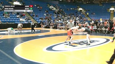 157 lbs Quarterfinals (8 Team) - Pierce Helm, Chatham (Glenwood) vs Mike Rowe, Oak Forest