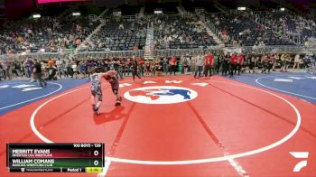 120 lbs Semifinal - Merritt Evans, Riverton USA Wrestling vs William Comans, Rawlins Wrestling Club