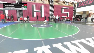 106 lbs Consolation - Owen Savage, Melrose vs Luke Bergeron, West Springfield