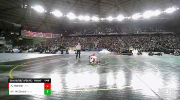 Girls 1B/2B/1A/2A 110 1st Place Match - Marjorie McDaniel, Orting (Girls) vs Adalyne Montiel, Toppenish (Girls)