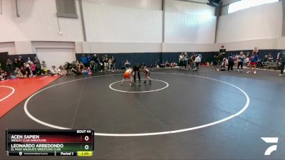 52 lbs Quarterfinal - Leonardo Arredondo, El Paso Wildcats Wrestling Club vs Acen Sapien, Wesley Club Wrestling