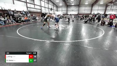 285 lbs Round 2 (8 Team) - Daniel Gates, Millard vs Jesse King, Timpanogos