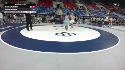 285 lbs Cons. Sub-rd Of 32 - Gage Valencia, OR vs Jamir Thomas, IL