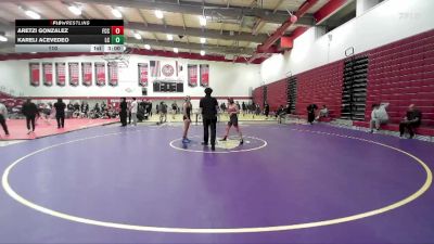 110 lbs Semis (4 Team) - Kareli Acevedeo, Lassen College vs Aretzi Gonzalez, Fresno City College