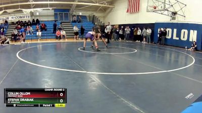 106 lbs Champ. Round 2 - Collin Ollom, Fremont Ross vs Stefan Drabiak, St. Ignatius