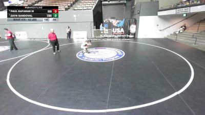 43 lbs Quarters - Zayn Sandoval, Team Selma Wrestling Club vs Paul Rafanan III, Riverside Rascals