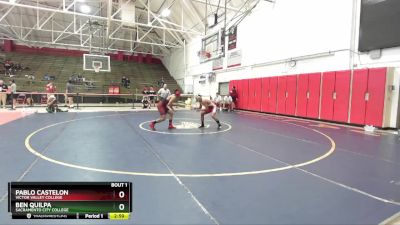 133 lbs Champ. Round 1 - Ben Quilpa, Sacramento City College vs Pablo Castelon, Victor Valley College