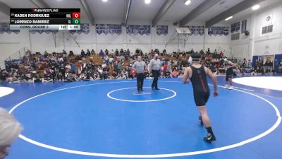 124 lbs Cons. Round 2 - Lorenzo Ramirez, San Leandro vs Kaden Rodriguez, Hollister