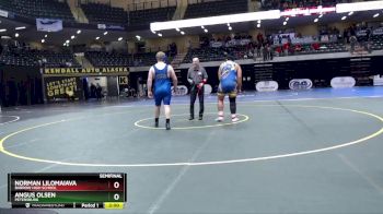 285 lbs Semifinal - Angus Olsen, Petersburg vs Norman Lilomaiava, Barrow High School