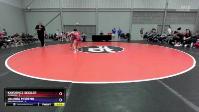 105 lbs Round 3 (6 Team) - Kaydence Seigler, Alabama vs Valeria Moreno, Arkansas Blue