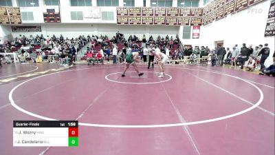 165 lbs Quarterfinal - Jakub Wozny, Hingham vs Jizaiah Candelario, Billerica