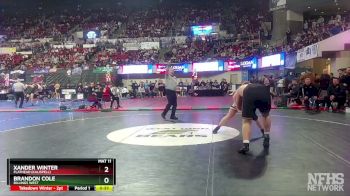 AA - 285 lbs Cons. Round 3 - Brandon Cole, Billings West vs Xander Winter, Flathead (Kalispell)