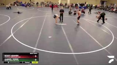 120 lbs Champ. Round 1 - Wyatt Adamek, Faribault Wrestling Club vs Gabriel Morin, Bemidji Wrestling Club