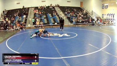 100-106 lbs Cons. Semi - Colton Creswell, Southern Wolves vs Carson Sturgess, Congaree Coyotes Wrestling