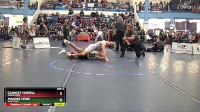 157 lbs Cons. Round 6 - Maddex Hone, Blackfoot vs Clancey Howell, Snake River