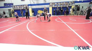 54-58 lbs Rr Rnd 2 - Nevalee Petty, Skiatook Youth Wrestling vs Prim Merrell, Mannford Pirate Youth Wrestling