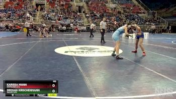 130 lbs Quarterfinal - Deegan Kirschenmann, Valley City vs Karissa Mann, Napoleon G-S