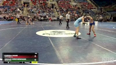 130 lbs Quarterfinal - Deegan Kirschenmann, Valley City vs Karissa Mann, Napoleon G-S