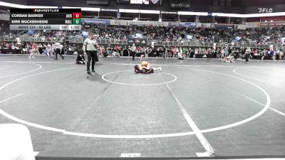92 lbs Quarterfinal - Corban Barker, Jackson County Wrestling vs Sirr Muckerheide, Mollitium Wrestling Club