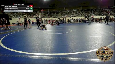 52 lbs Quarterfinal - Luke Baysinger, Shelton Wrestling Academy vs Damion McGehee, Team Tulsa Wrestling Club