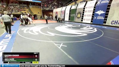 144 Class 3 lbs Cons. Round 3 - Kayden Kinder, Rolla vs Nick Baer, Windsor (Imperial)