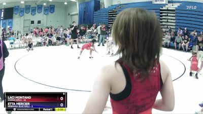 80 lbs Round 2 (6 Team) - Etta Mercier, Nebraska Blue Girls vs Laci Montano, Kansas Girls