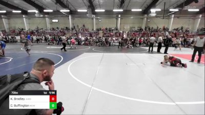 70 lbs Quarterfinal - Kylie Bradley, Juggernaut Wrestling Club vs Connor Buffington, Mcwc