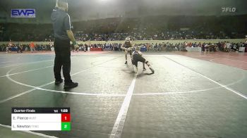100 lbs Quarterfinal - Easton Pierce, Mustang Middle School vs Liam Newton, Team Tulsa Wrestling Club