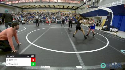 105-115 lbs Rr Rnd 3 - Zoey Benn, Smith Wrestling Academy vs Leah Wynn, El Reno Wrestling Club