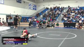 117 lbs Cons. Round 2 - Jasmine Oleson, University Nevada Las Vegas vs Mollie Jimenez, East Los Angeles College