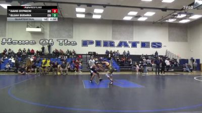 165 lbs Quarterfinal - Elijah Sudaria, Chabot College vs David Sypnicki, Santa Rosa College