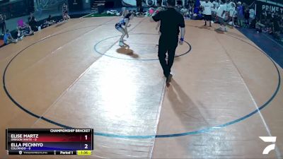 75 lbs Cross Bracket (8 Team) - Elise Martz, Oregon White vs Ella Pechnyo, Colorado