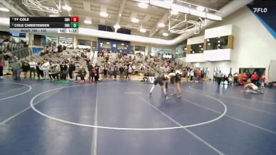 132 lbs Cons. Semi - Ty Cole, Sanderson Wrestling Academy vs Cole Christensen, Sanderson Wrestling Academy