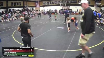 38 lbs Cons. Round 3 - Logan Aponte, Legacy Elite Wrestling vs Nakoa-King Samples, Mat Monstars