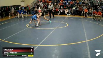 120 lbs Quarterfinal - Jamie Harrison, Madison vs Omar Leon, Ak. Springfield