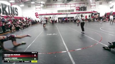 170 lbs Round 1 - Kavius Askins, MBCRD Youth Wrestling Club vs Bryan De Morais, Level Up