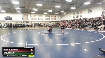 100 lbs Quarterfinal - Briar Mello, South Middle School vs Kolton Whiting, East Valley Middle School