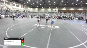 86 lbs Semifinal - Ehziah Langston, Wrightwood Wrestling Club vs Jonathan King, Orland Wrestling