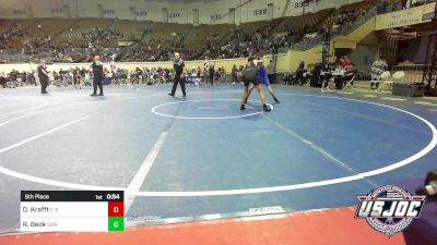 105 lbs 5th Place - Owen Krafft, F-5 Grappling vs Riley Beck, Shelton Wrestling Academy