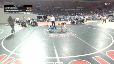 4A Boys 144 lbs Champ. Round 1 - Kaynen Guerra-Leal, Mazama Boys vs David Weathers, Tillamook Boys